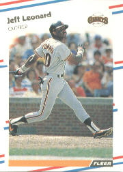 1988 Fleer Baseball Cards      088      Jeff Leonard